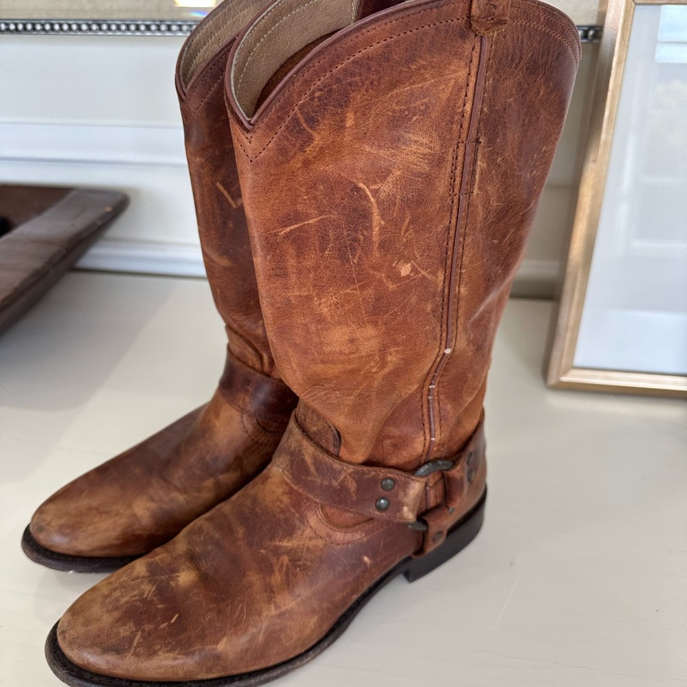 Brown Leather Cowboy Boots